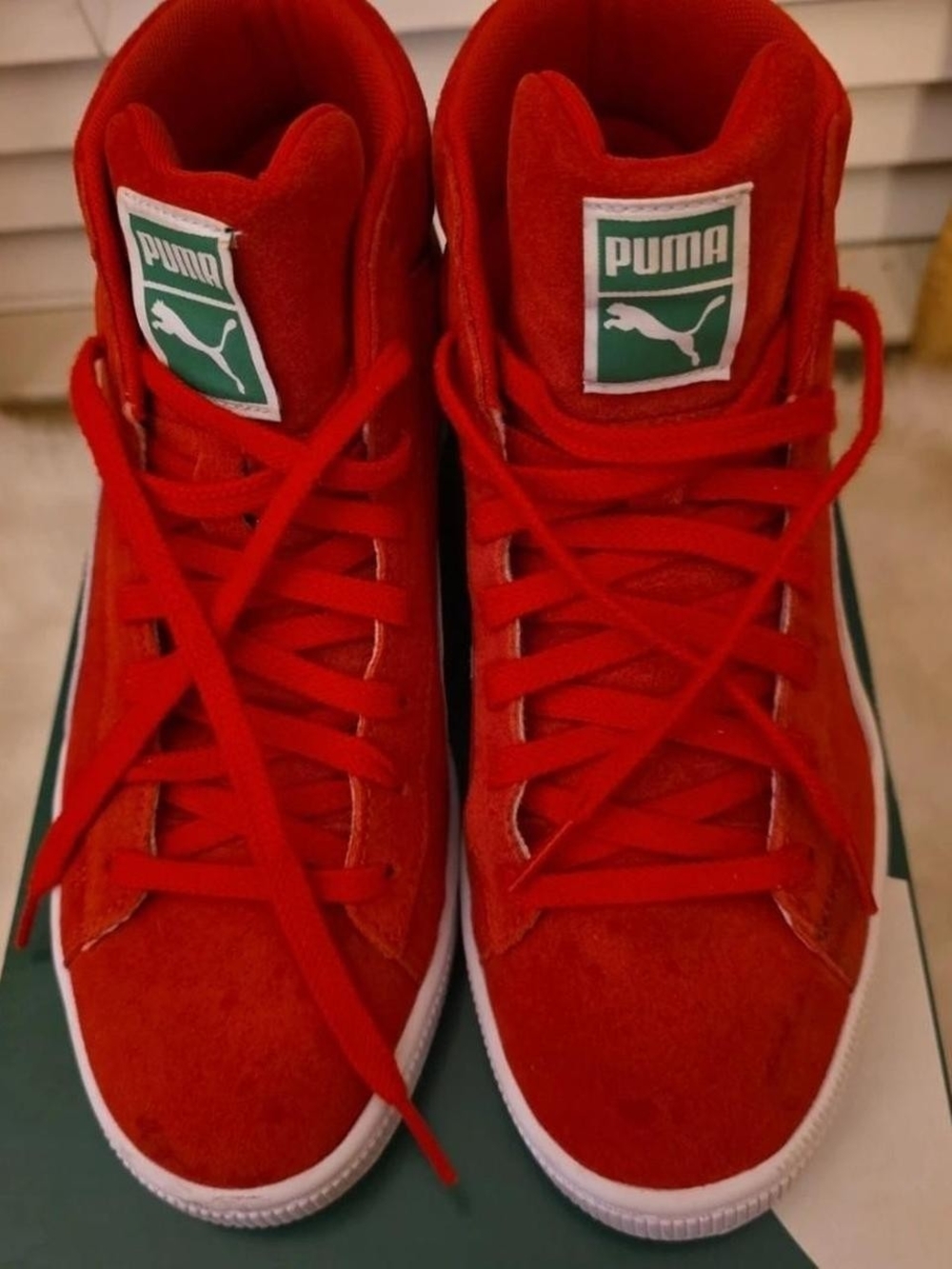 Puma High-Top Sneakers in Red